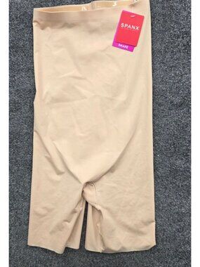 Spanx High Waist Mid Thigh Shapewear Shorts SP Nude Seamless Neutral Layer